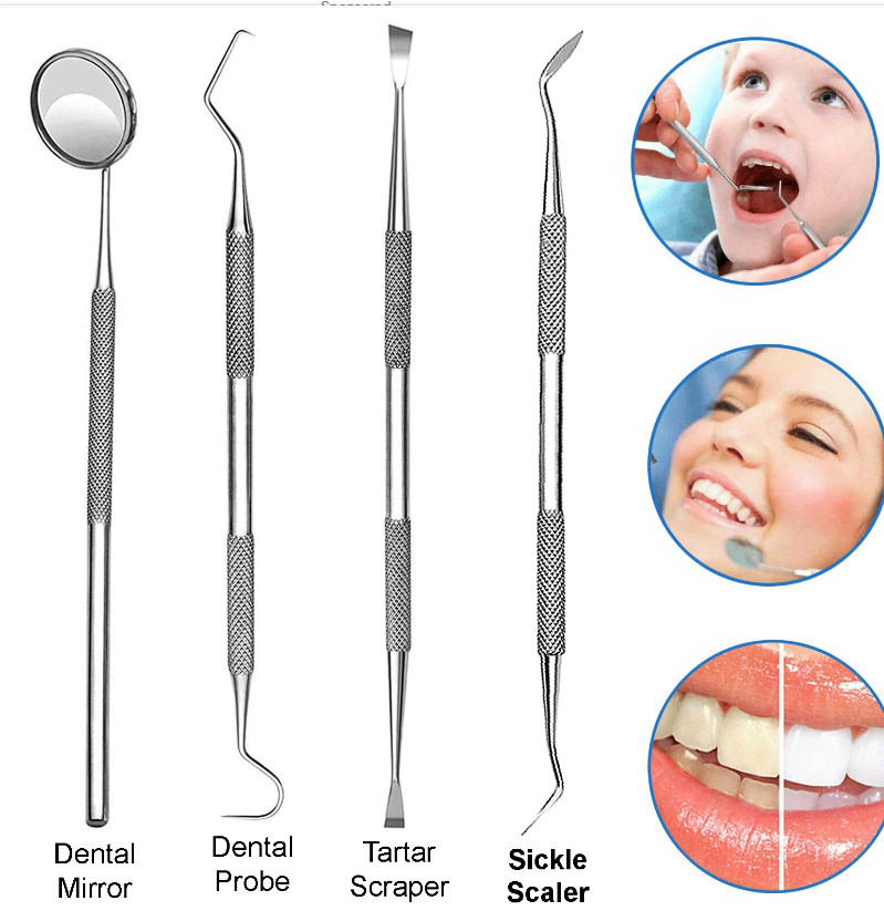 Dental Cleaning Kit Tooth Scraper Plaque Calculus Remover Tools Set