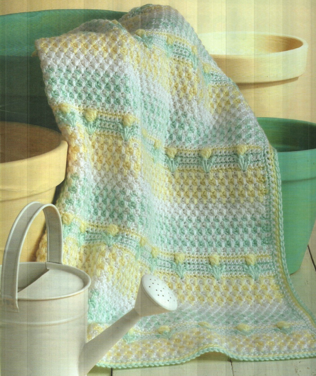 MARCH BABY BLANKET AFGHAN NURSERY DECOR CROCHET PATTERN INSTRUCTIONS