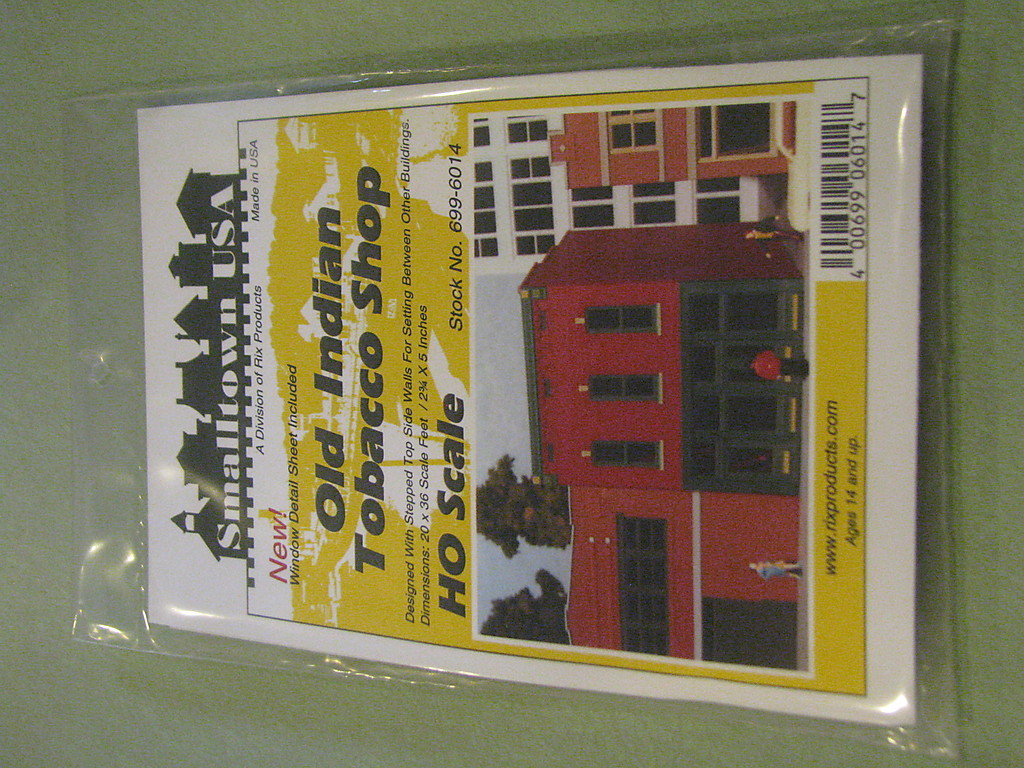 Smalltown USA HO #699-6014 City Buildings -- Old Indian Tobacco Shop 2-3/4 x 5"