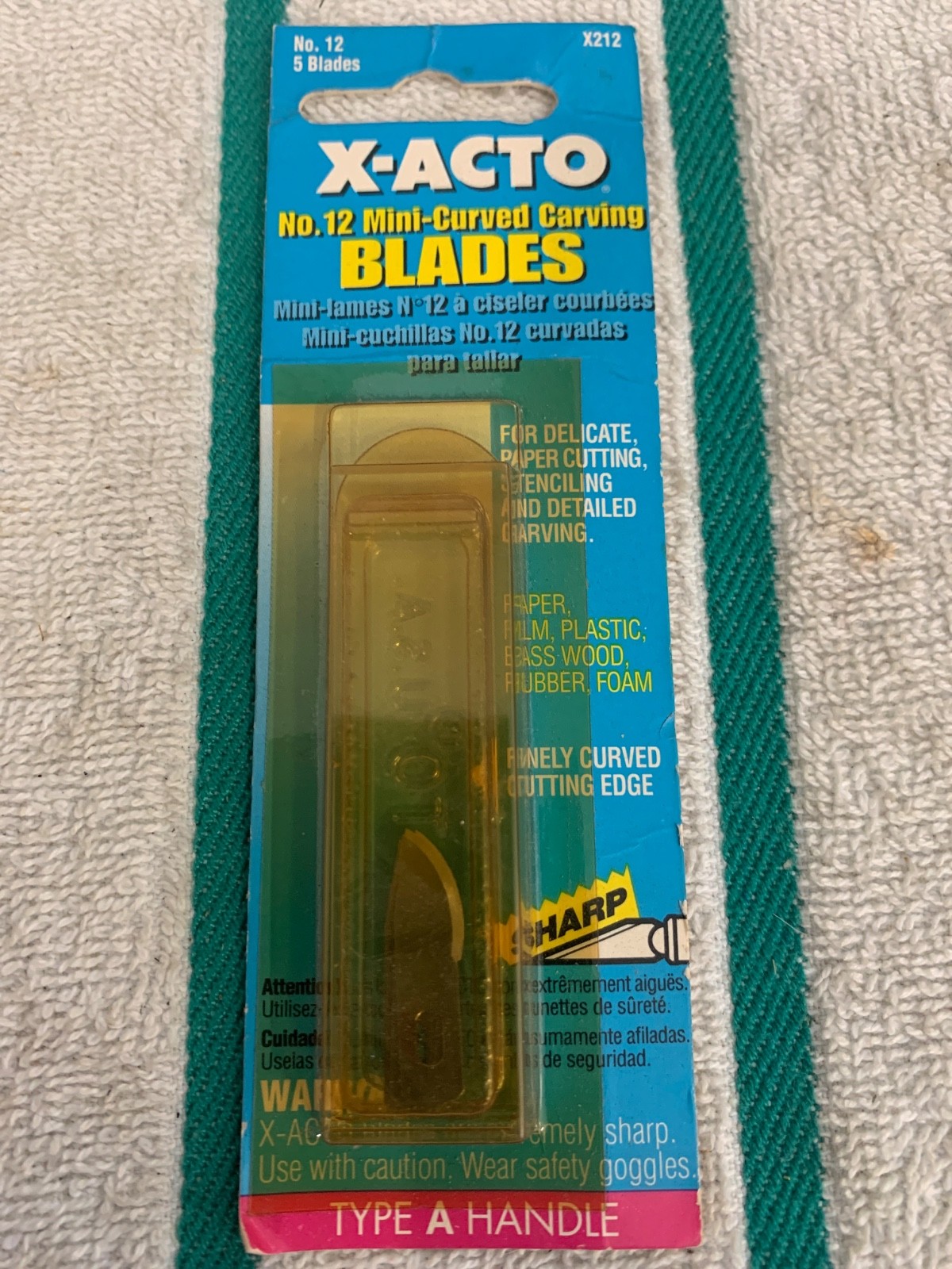 XACTO No. 12 #12 Mini Curved Carving Blades Pack of 5 (x217) New Old Stock