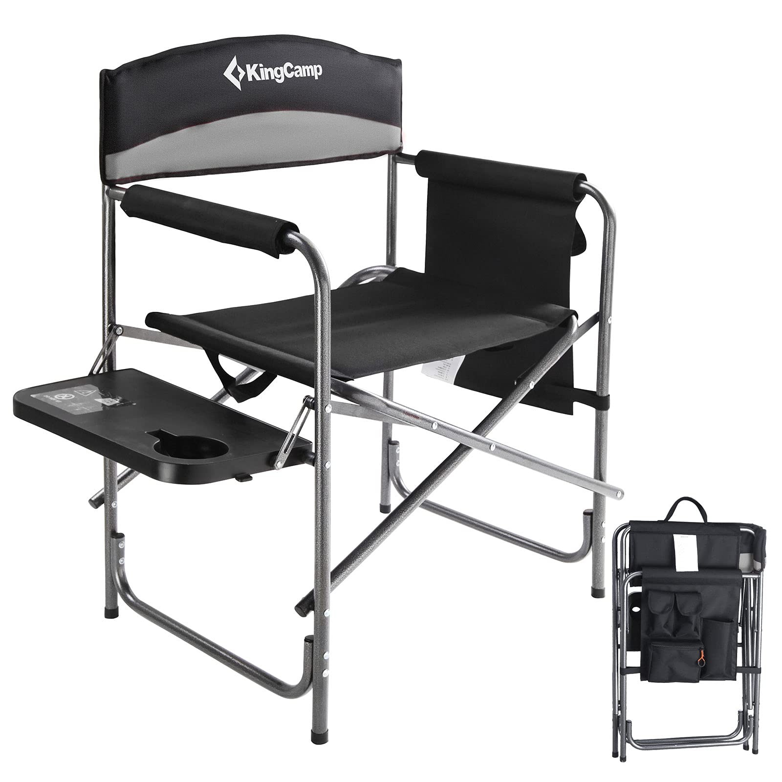 KingCamp Camp, Patio, Lawn, Garden, Trip, Sports, Fishing, Black/Mediumgrey