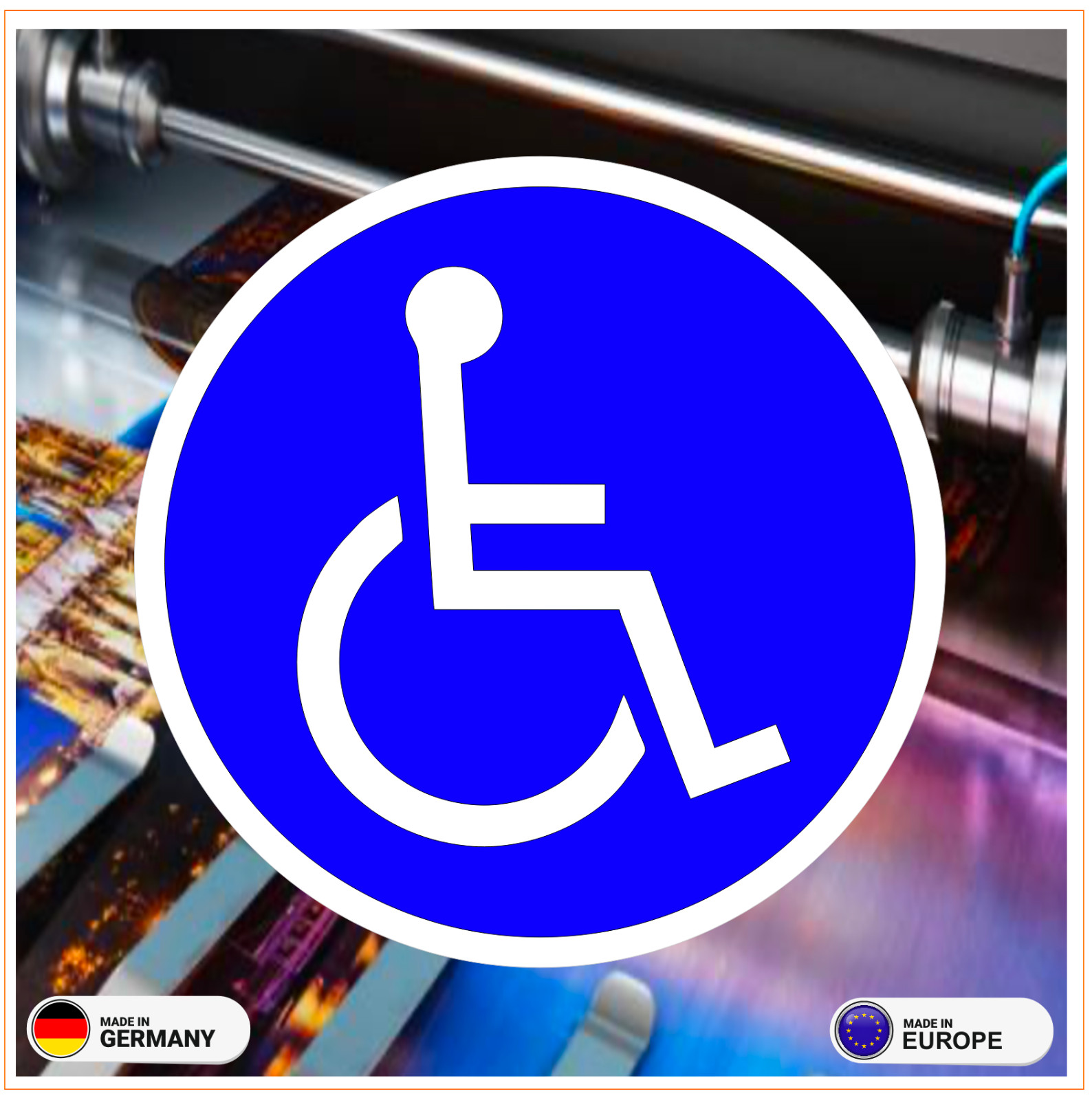 Disability Wheelchair Stickers - Reflective - Regular Colours - Vehicle