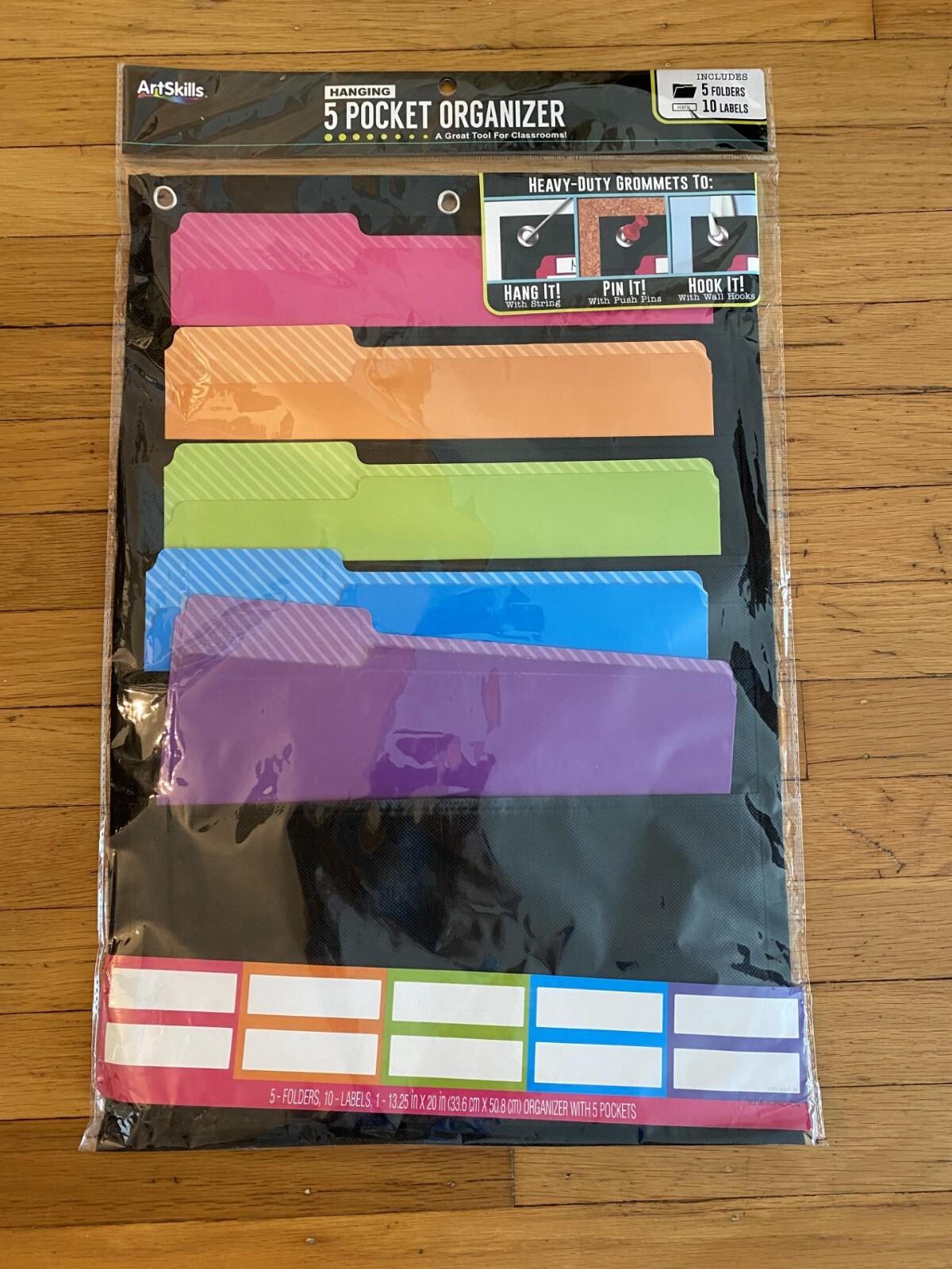 NEW Hanging 5-Pocket Organizer by Artskills  Home Office School New Sealed