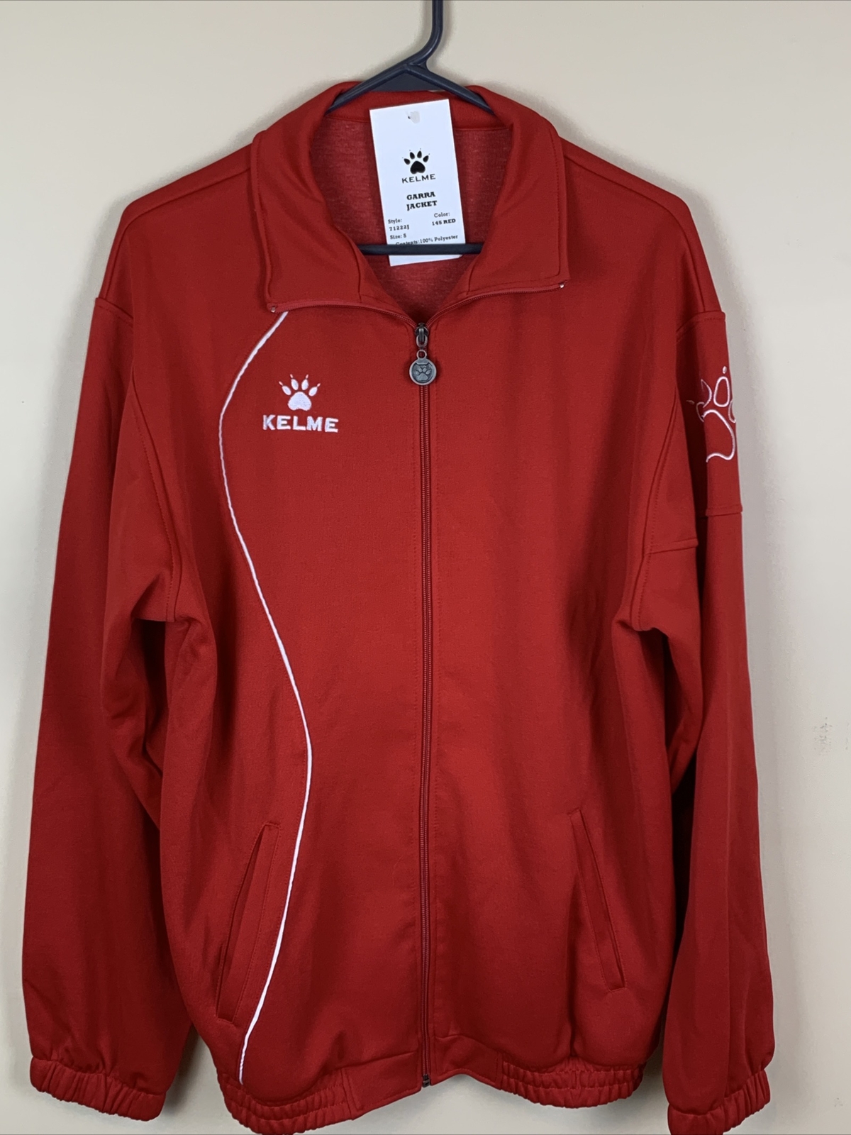 Kelme Zip Red Track Jacket NWT Size Small (fit is Medium)