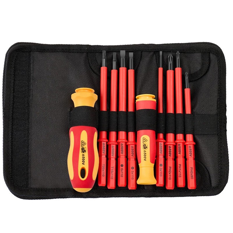 Insulated Screwdriver Bit Set Magnetic Torx Phillips Electrician Tool Kit
