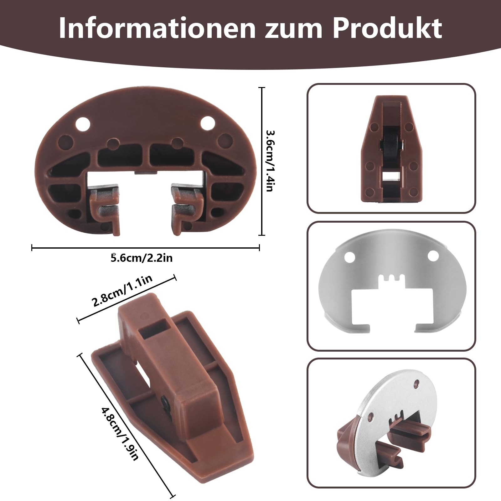 Dresser Drawer Slides Replacement Kit for Kenlin Rite-Trak II Model Brown