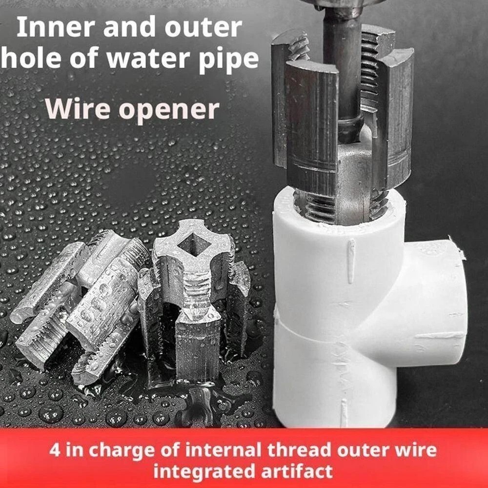 US PVC Pipe Threader Kit – All-in-One Tool for Internal and External Threading%%