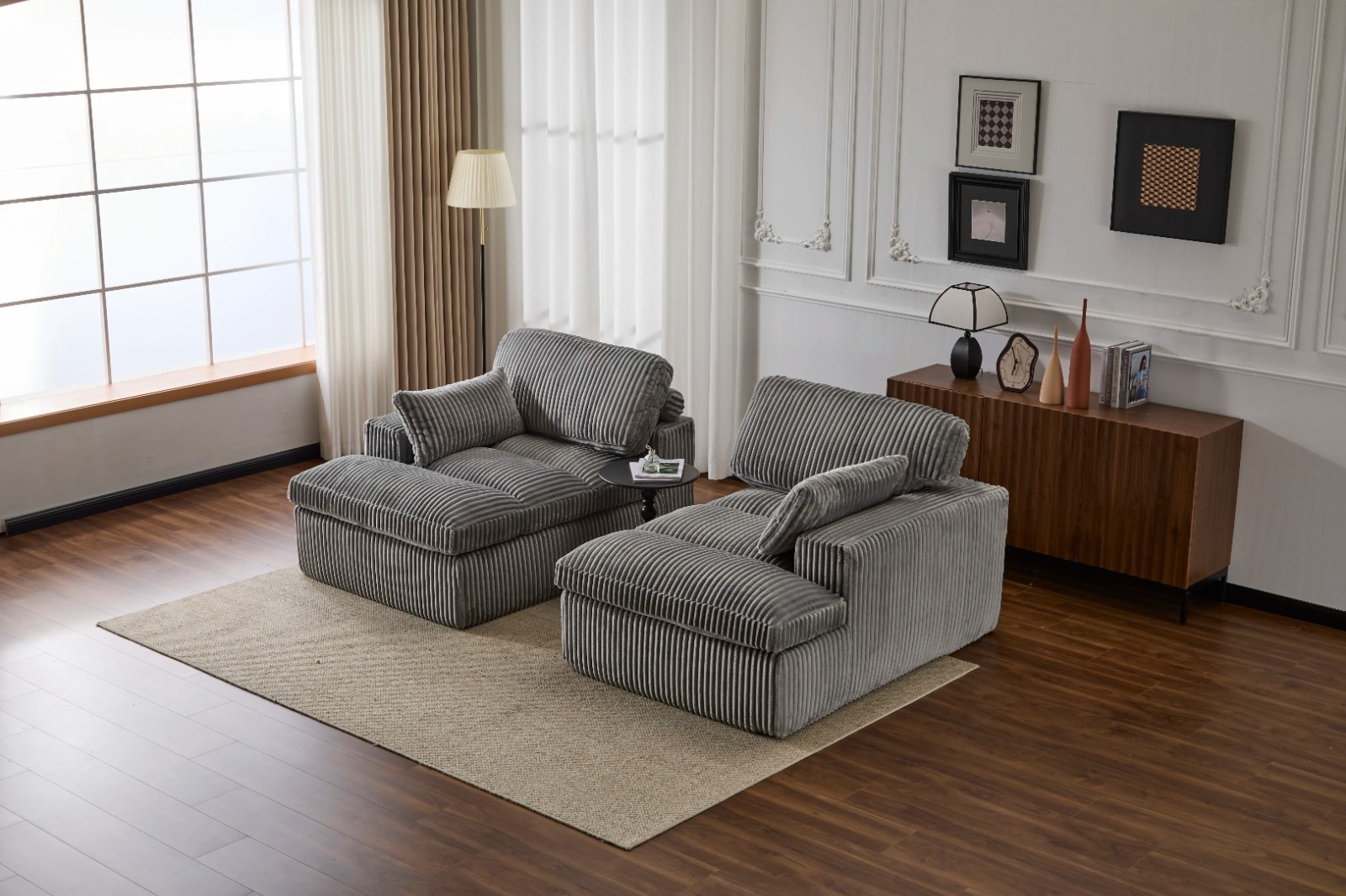 Memory Foam Oversized Double Lounge Chair – Modern Couch