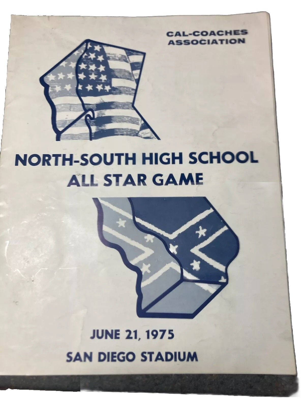 North-South High School All Star Game San Diego CA 1975 Program Carney Lansford