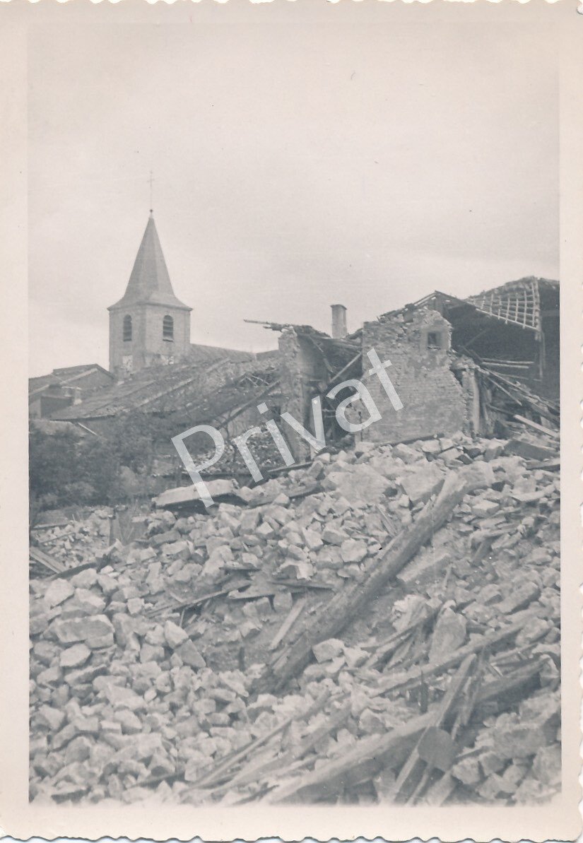 Photo WW II Vaucouleurs Ruins Destruction Church France K1.33