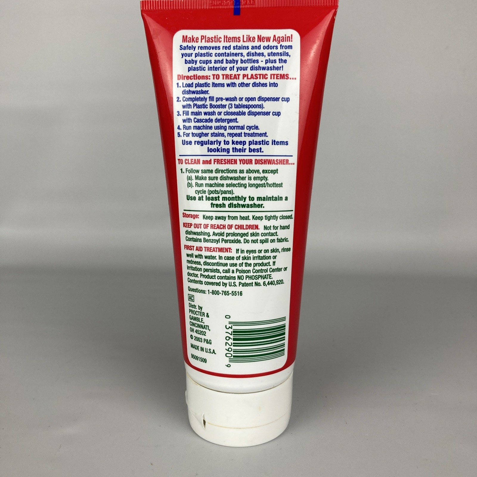 Cascade Plastic Booster 2003 Plastic Cleaning Dishwasher Additive 6.8 oz 90%