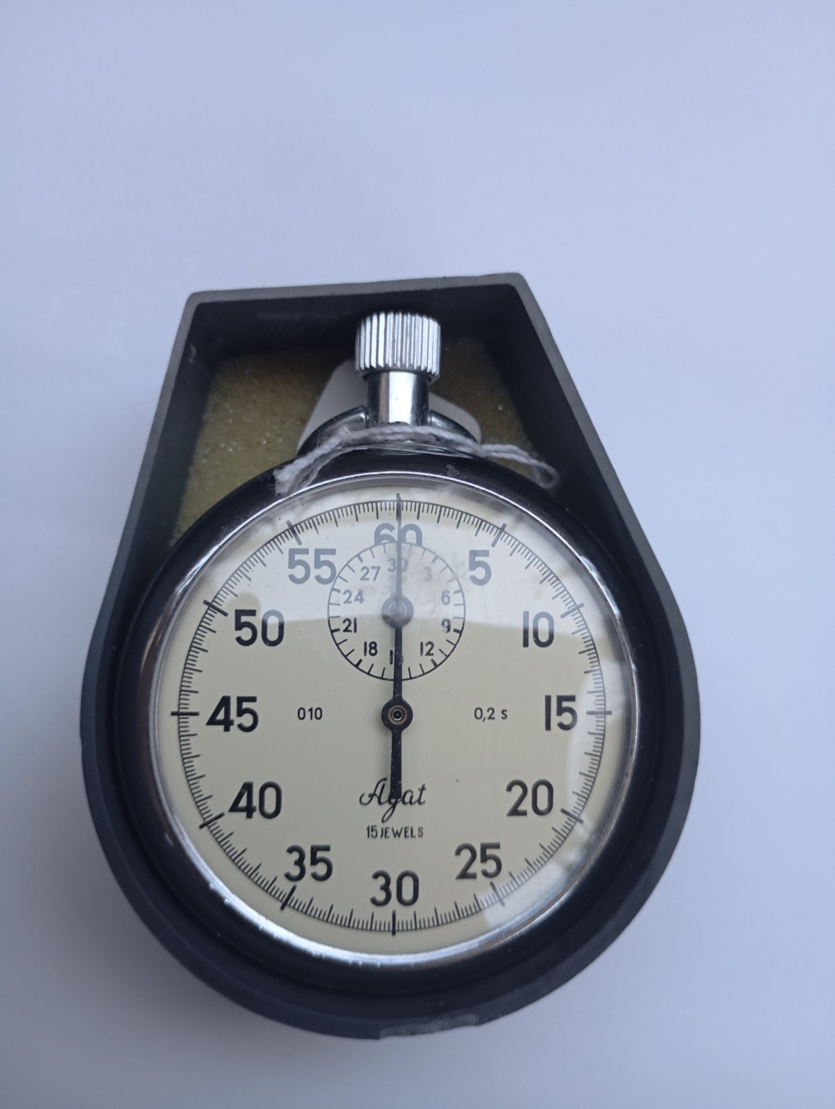 Vintage Soviet Mechanical Stopwatch AGAT 15 Jewels USSR NEW Condition