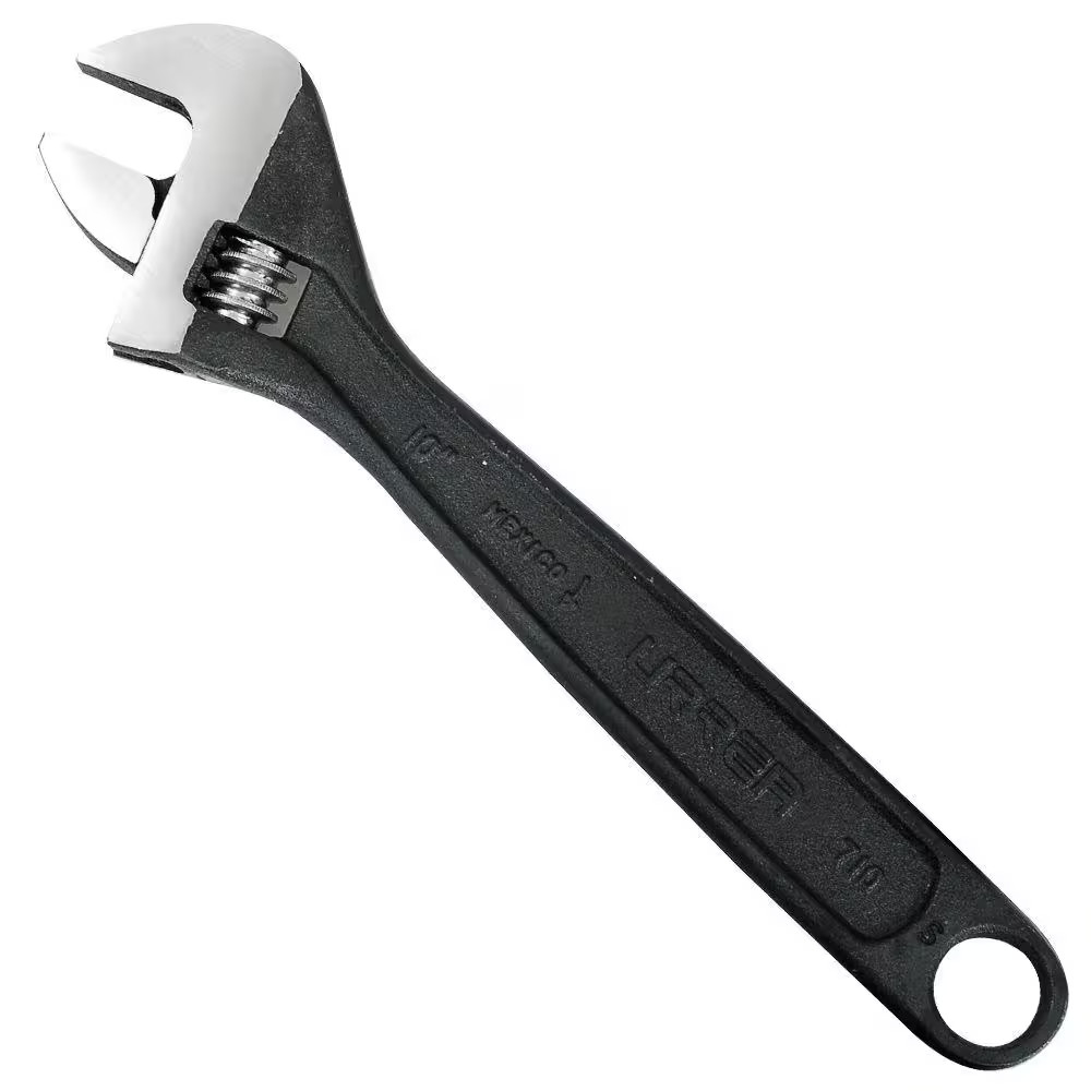 24 In. Long Black Finish Adjustable Wrench