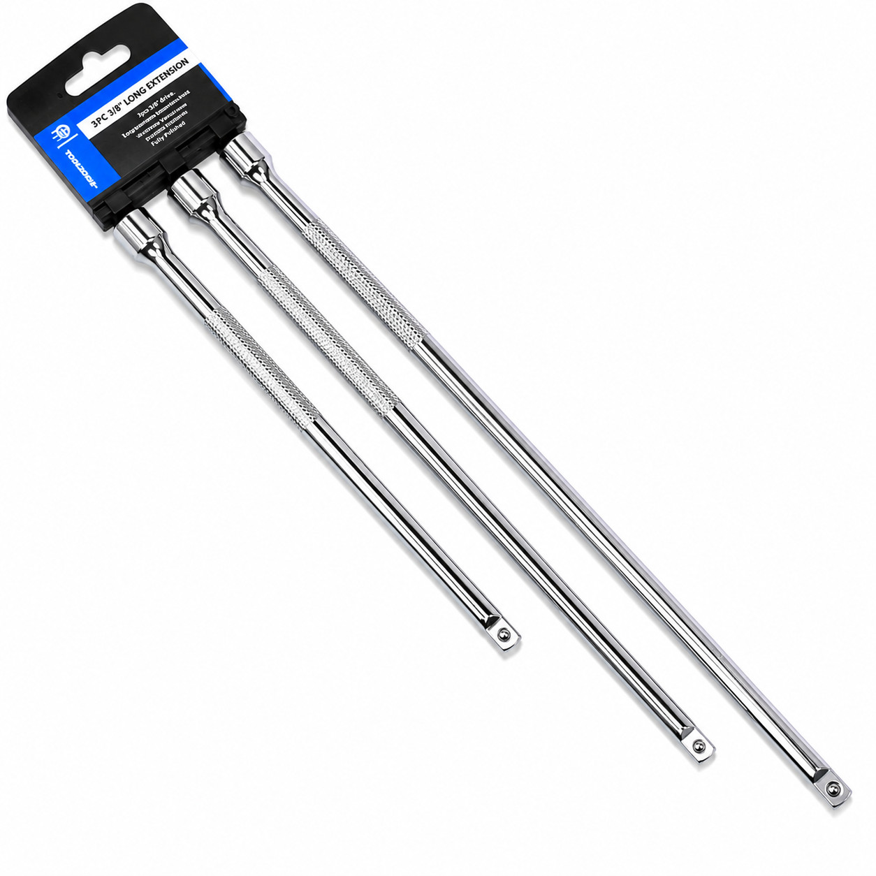 3pc 3/8" Drive Extra Long Extension Bar Set 15" 18" 24" Ratchet Socket Bars
