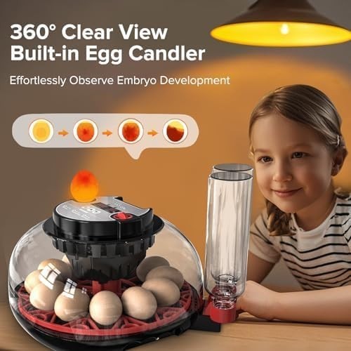 Incubator with Automatic Egg Turning and Humidity Control, Incubators for Hat...