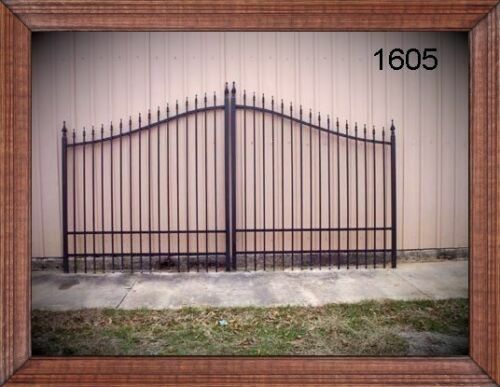 On Sale! 14' Driveway Gate #1605HD Steel Wrought Iron Style Metal Home Security
