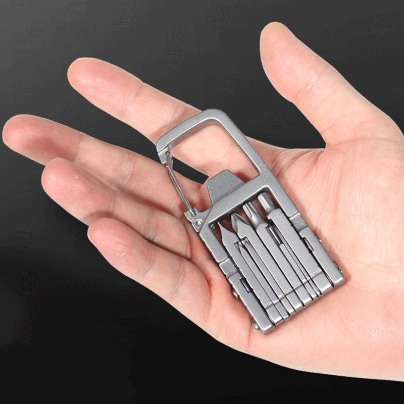 Outdoor Stainless Steel Multi Tools Card Bottle Opener Keychain EDC LittleHelper