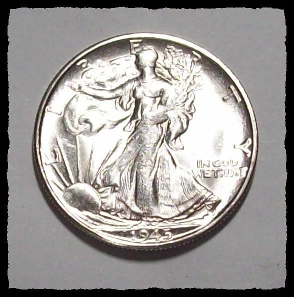 1944-S WALKING LIBERTY HALF DOLLAR Blast White Halo  Choice BU #20D74 .90 SILVER