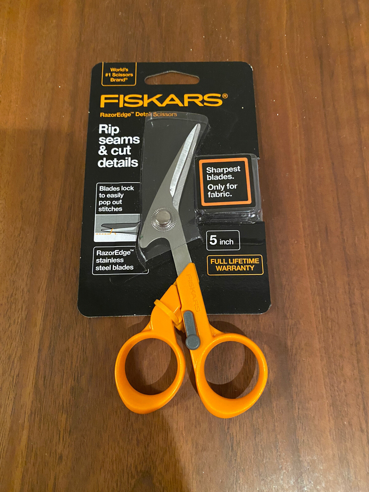 Fiskars 5 inch RazorEdge Detail Scissors Stainless Steel Blades #199800