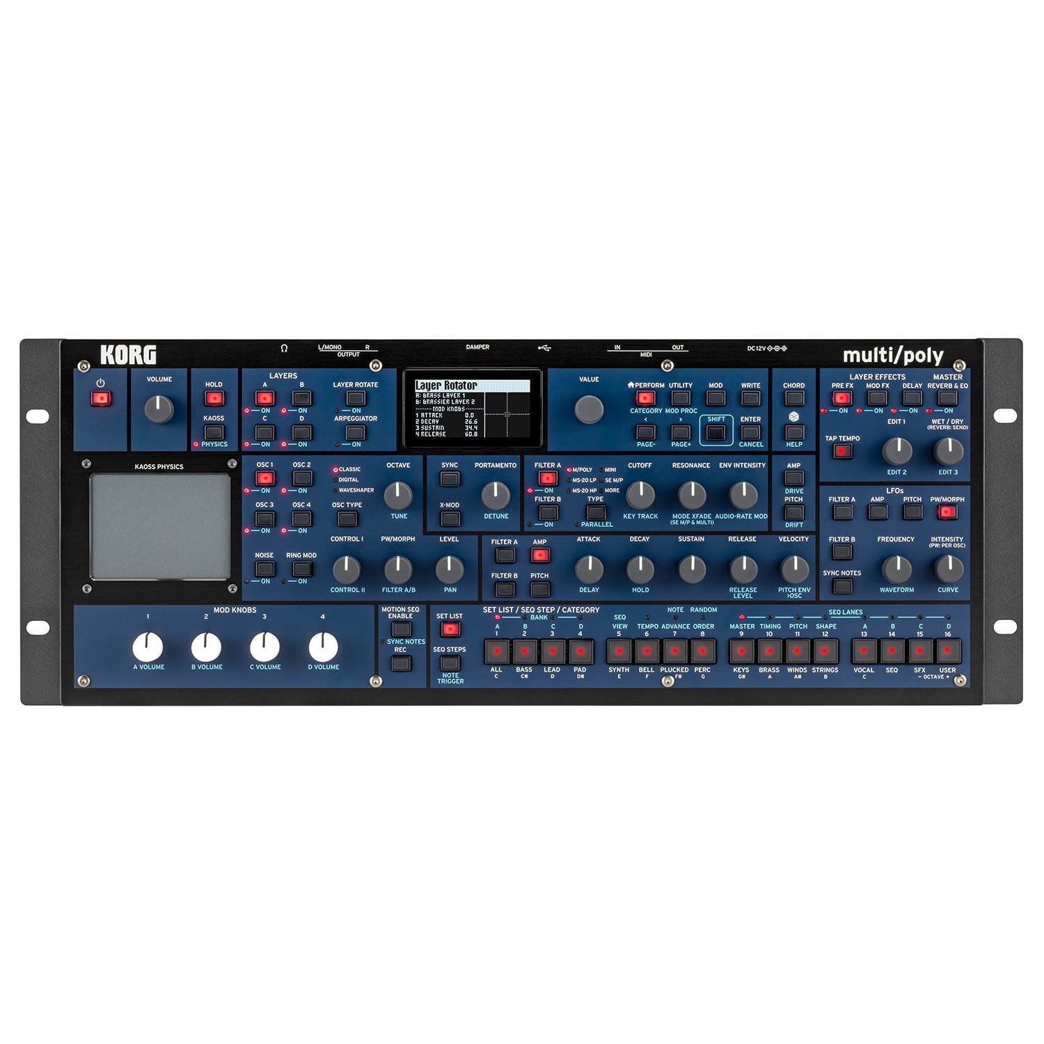 KORG multi/poly Virtual Analog Modeling Synthesizer Module (Demo Deal)