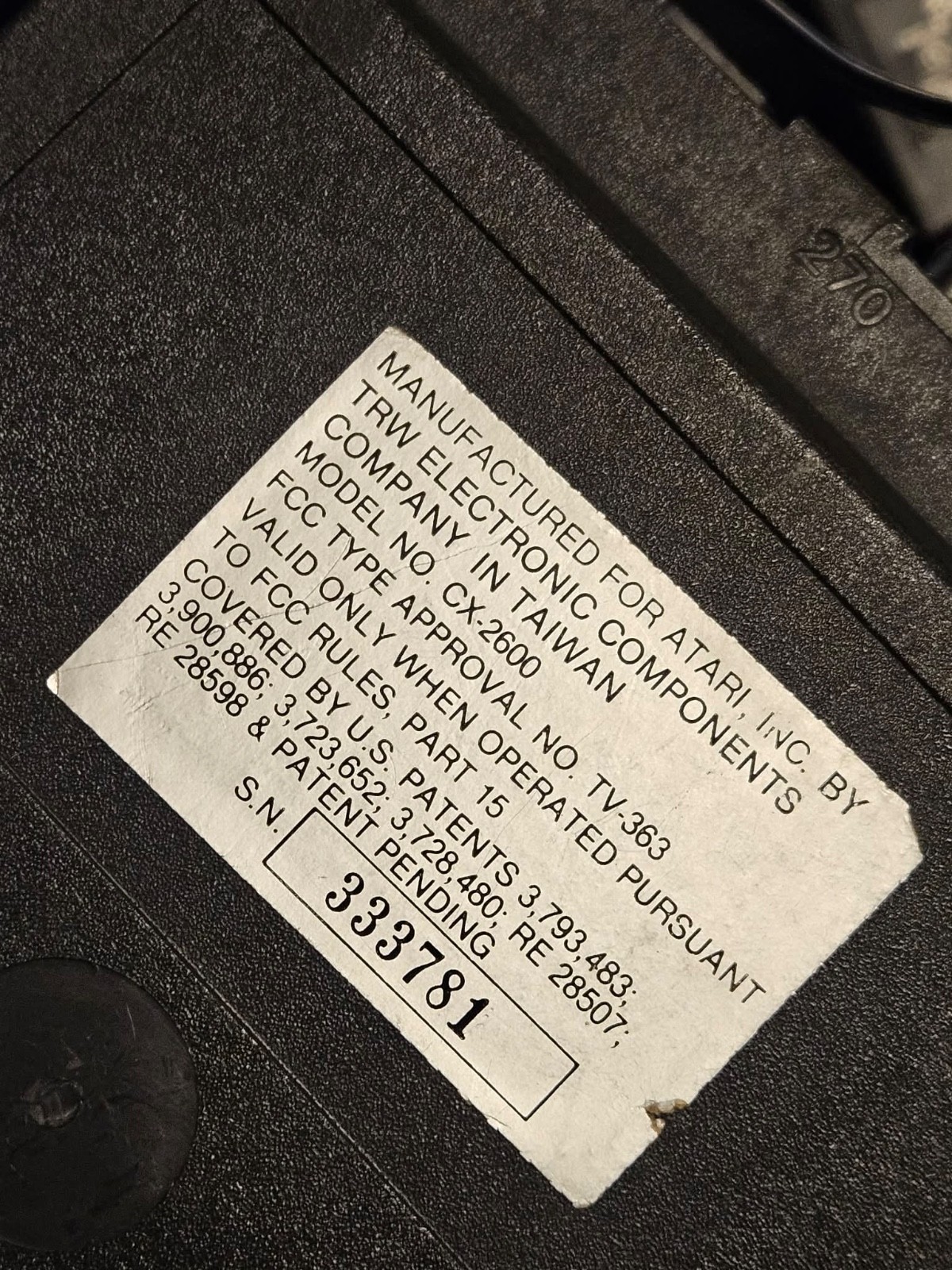 Atari 2600 Video Computer System CX-2600 6-Switch Woodgrain Console VCSOriginal