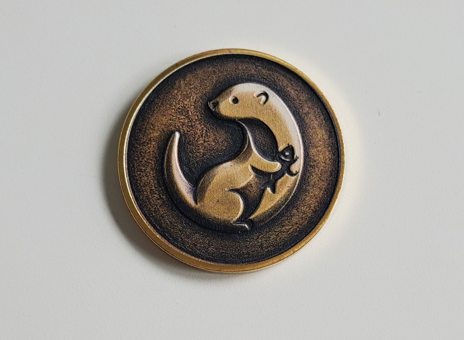 Engraved Brass "Otter" Collectable Coin
