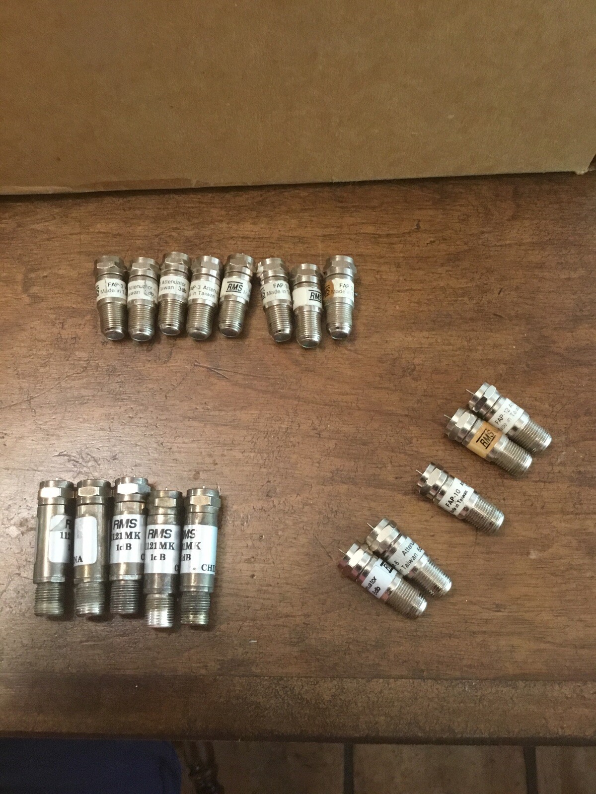 RMS Attenuator Lot Of 18 -1121MK 1dB FAP-3 3dB 6dB FAP-6 Fap-10 Fap-12