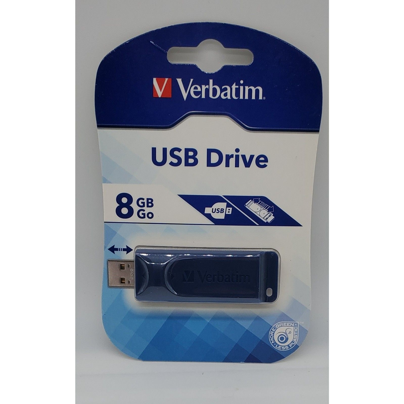 Verbatim Classic USB 2.0 Flash Drive 8GB Blue 97088 BRAND NEW FACTORY SEALED
