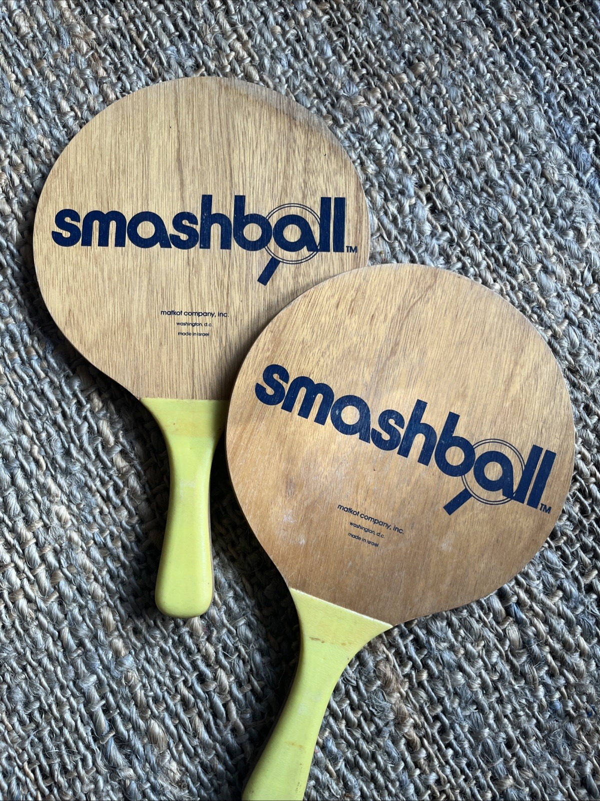 Pair of Professional Matkot Paddleball Smashball Made in Israel Paddles Pro Use