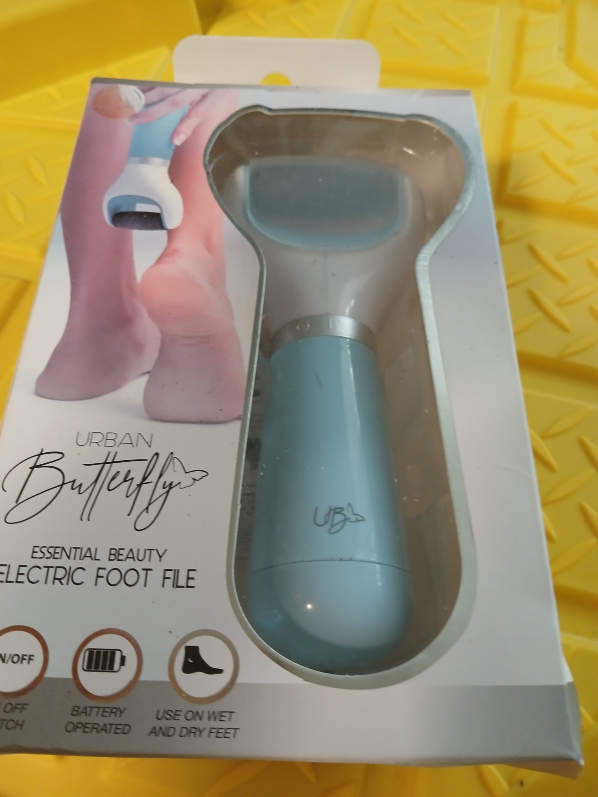 URBAN BUTTERFLY ELECTRIC FOOT FILE NEW BATTERY OPERATED  USE ON WET OR DRY FEET