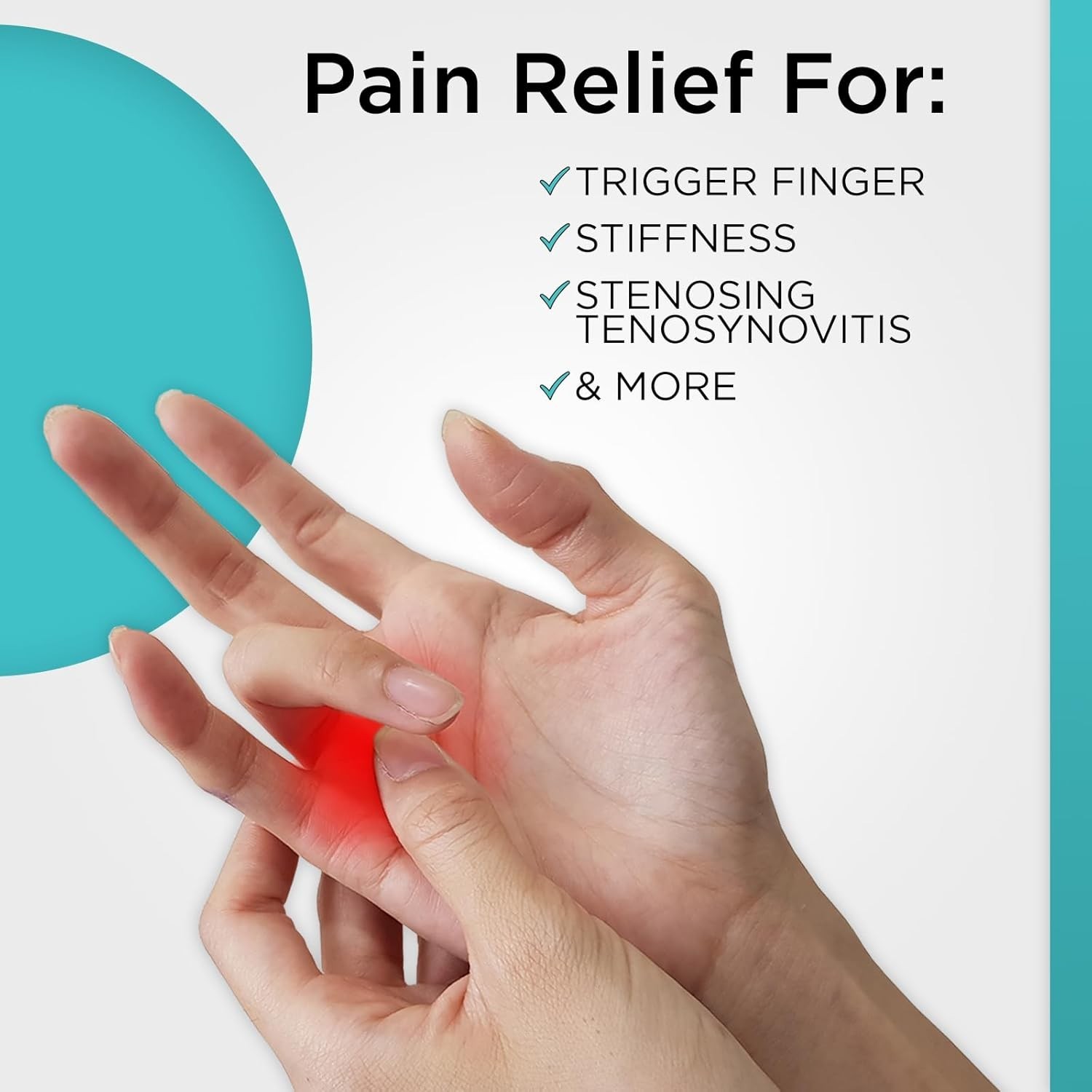 Vive Trigger Finger Splint - Support Brace for Middle, Ring, Index, Thumb and Pi