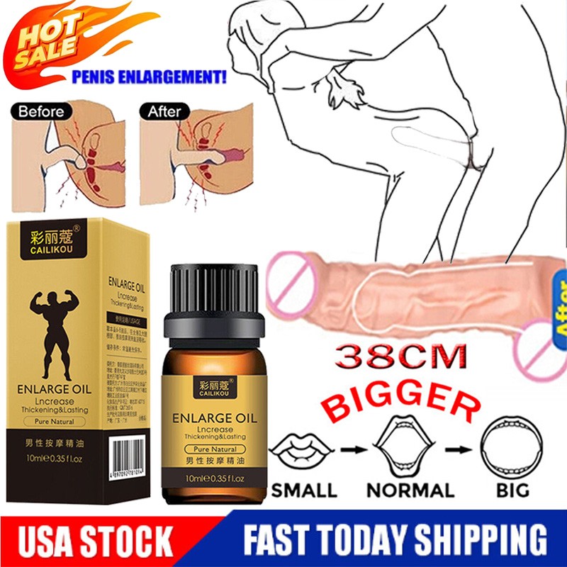 Men Penis Enlarger & Penis Growth Oil Faster Enhancement Enlargement US