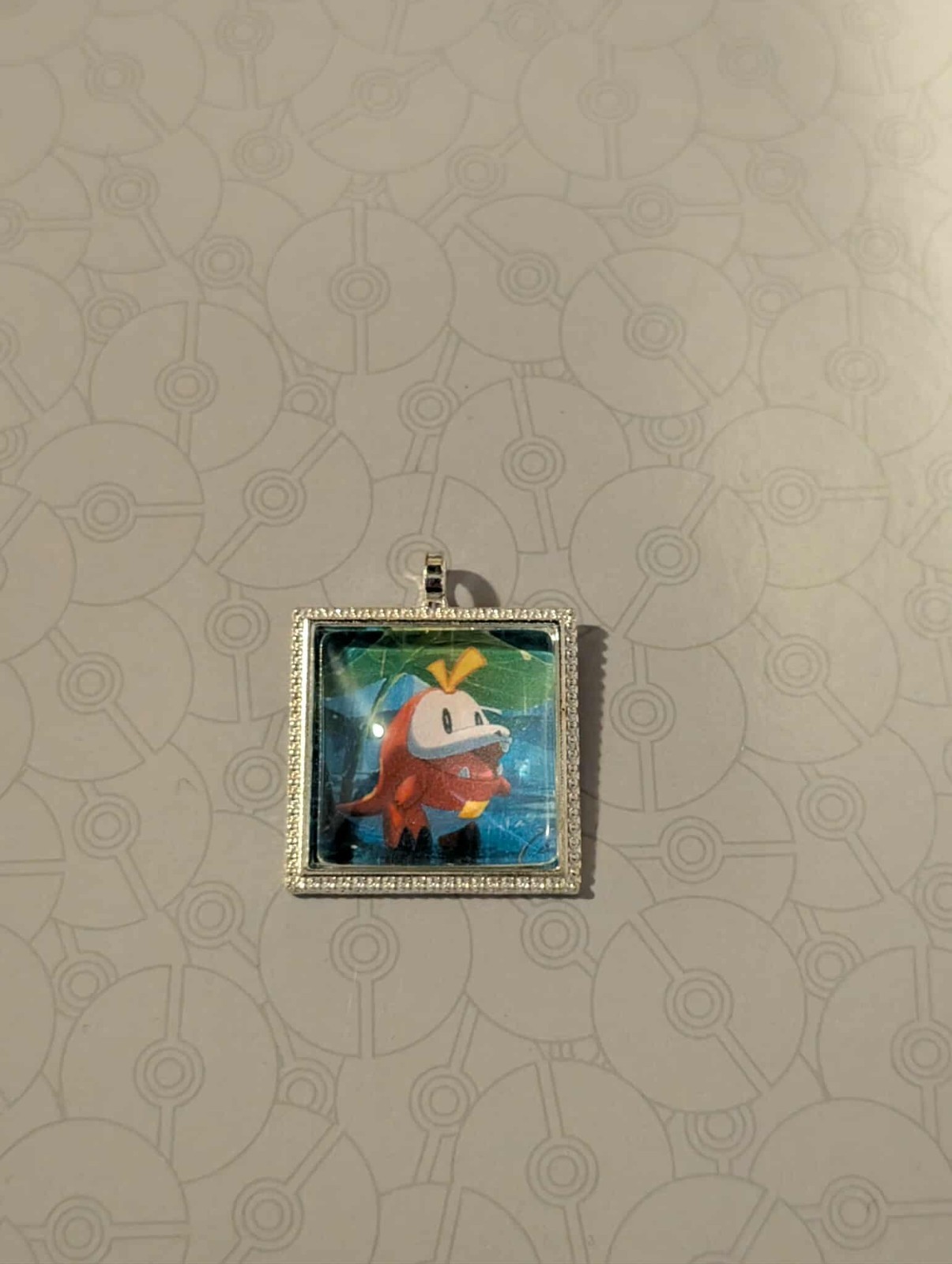 Cabochon Pokemon Pendant Keychain Fuecoco