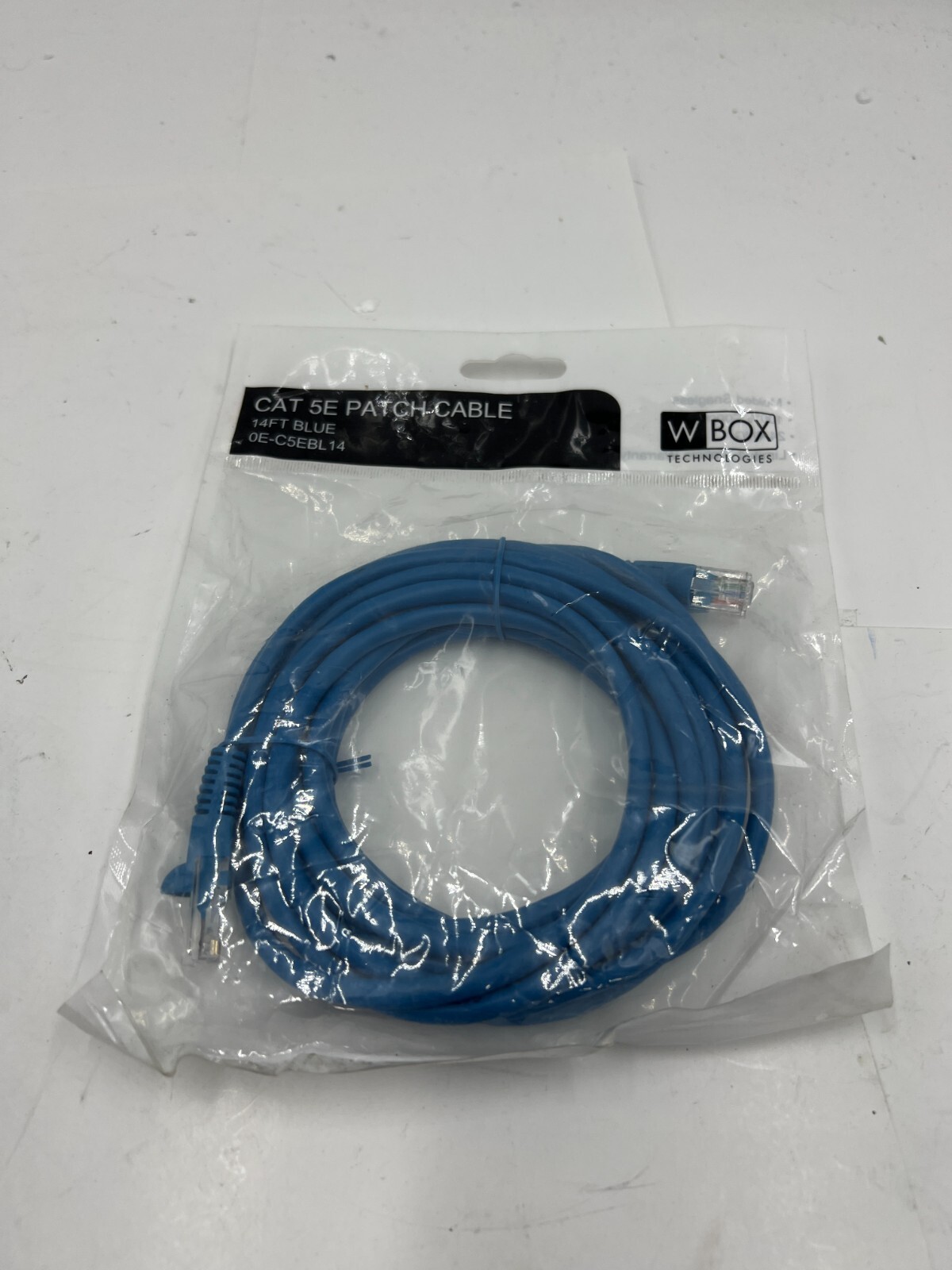 (QTY 5) WBOX ADI PRO 0E-C5EBL14 CAT5e Patch Cable, 14' (4.2m), Blue