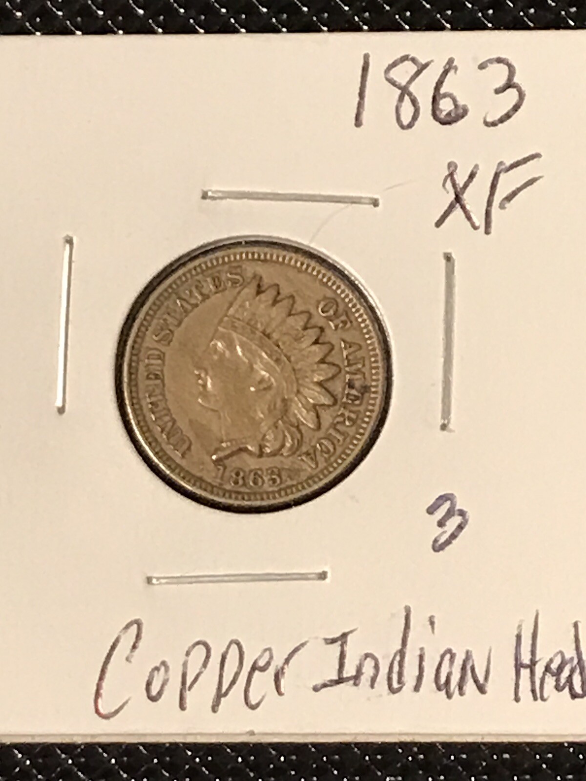 1863 Indian Head Cent Higher Grade