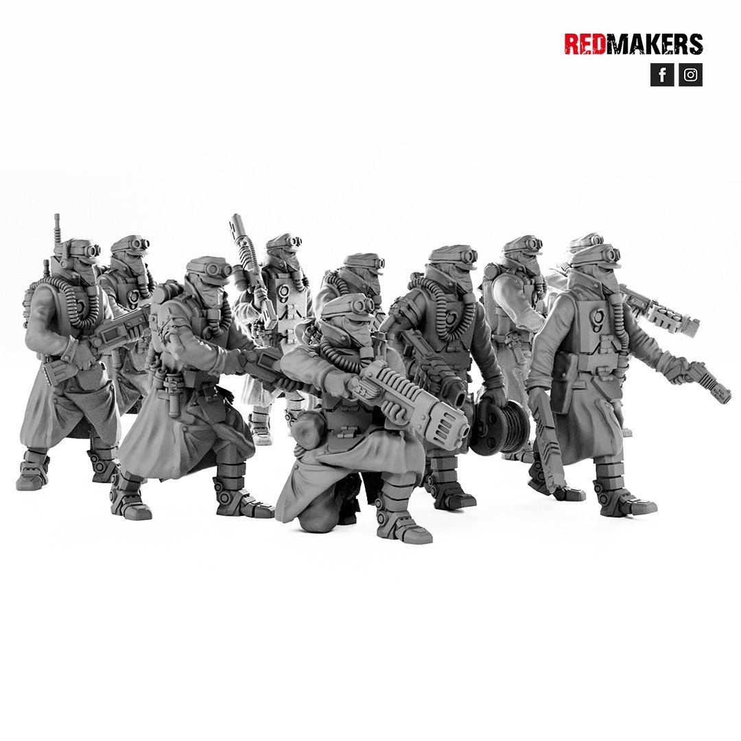 DEATH DIVISION ENGINEERS PLASMA GUN SET (8U)