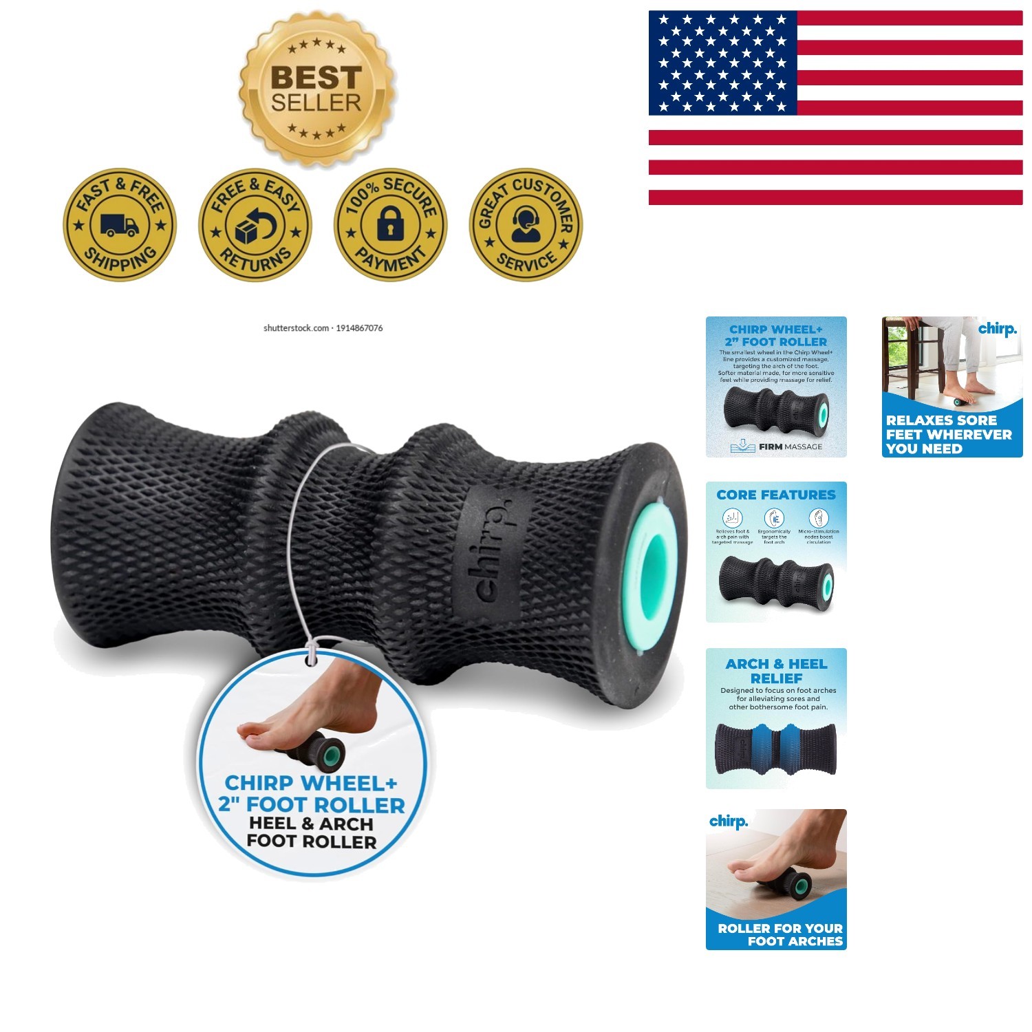 500lbs Capacity Massage Roller – Versatile Tool for Pain Relief & Comfort