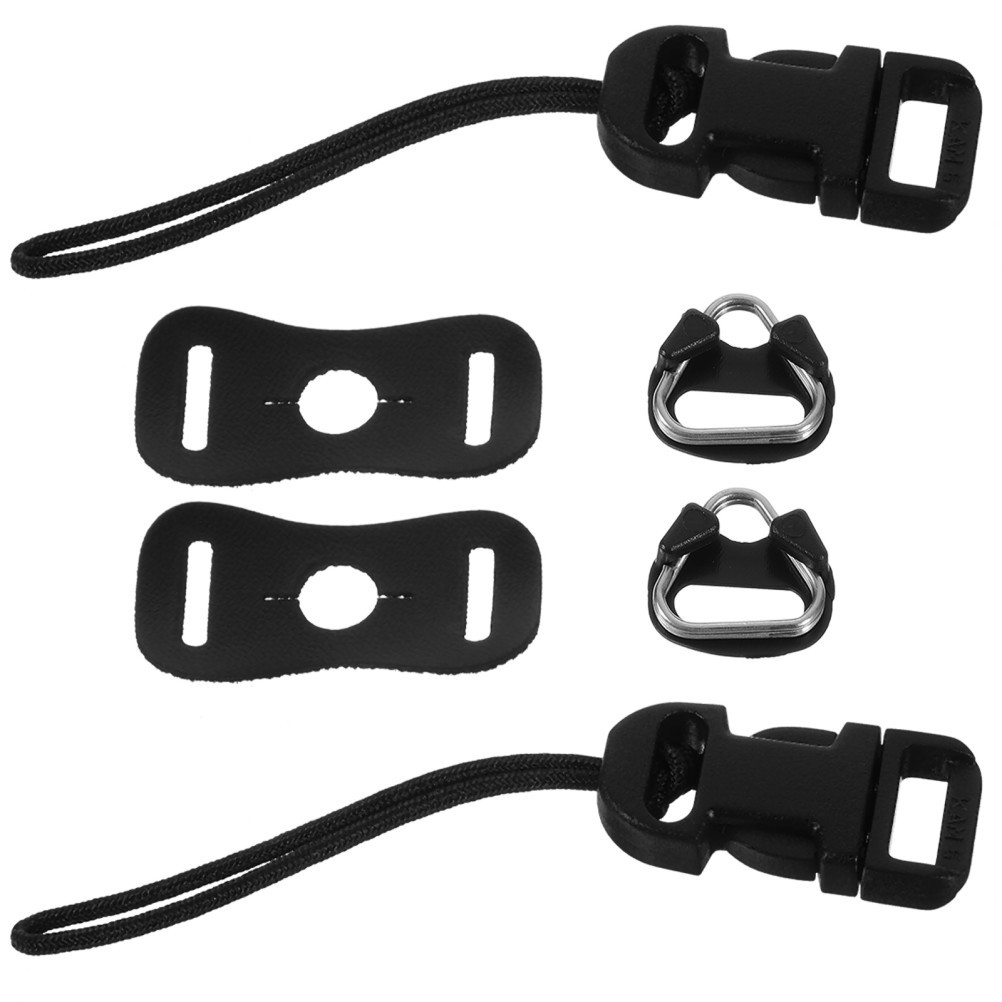 1 Set Reusable Camera Strap Adapter Clips with Lug Rings Black ABS