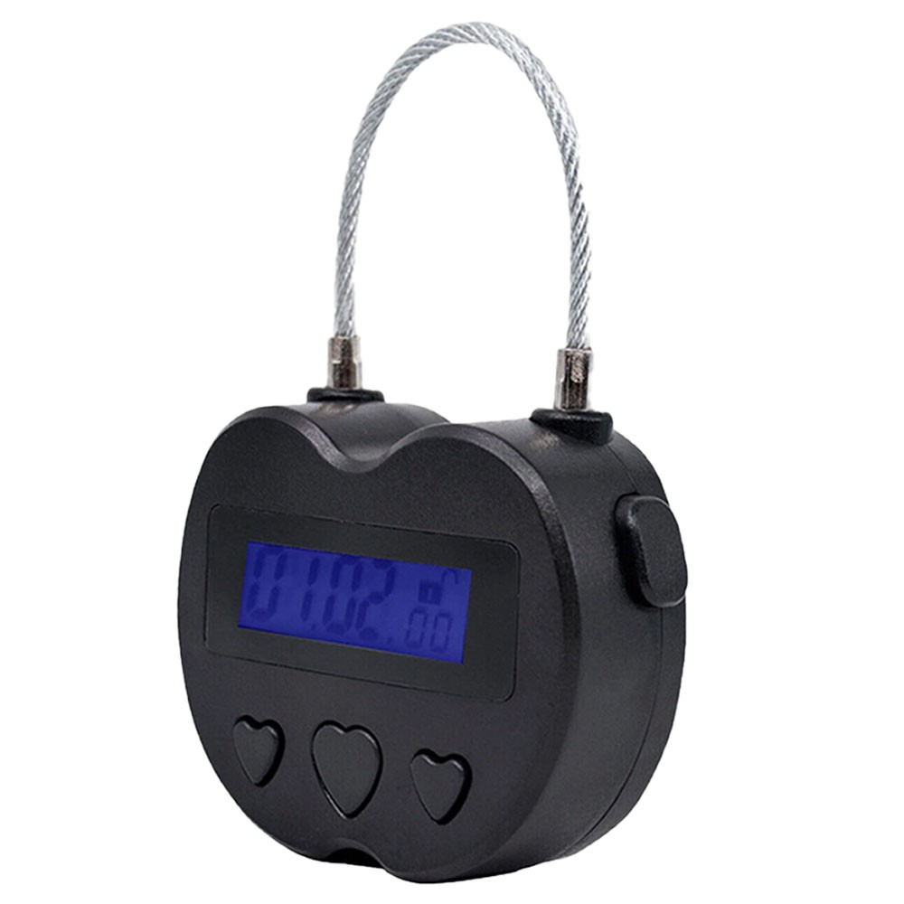 Black Time Lock LCD Display Time Lock Multifunction Travel Electronic Timer US