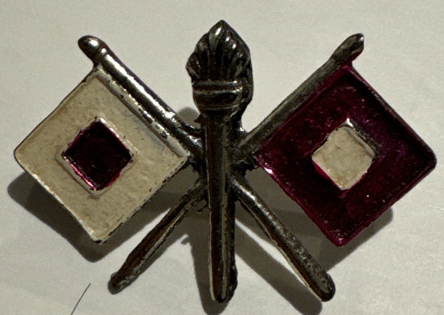 US Army Officer 3rd Signal Insignia Pin Pinback