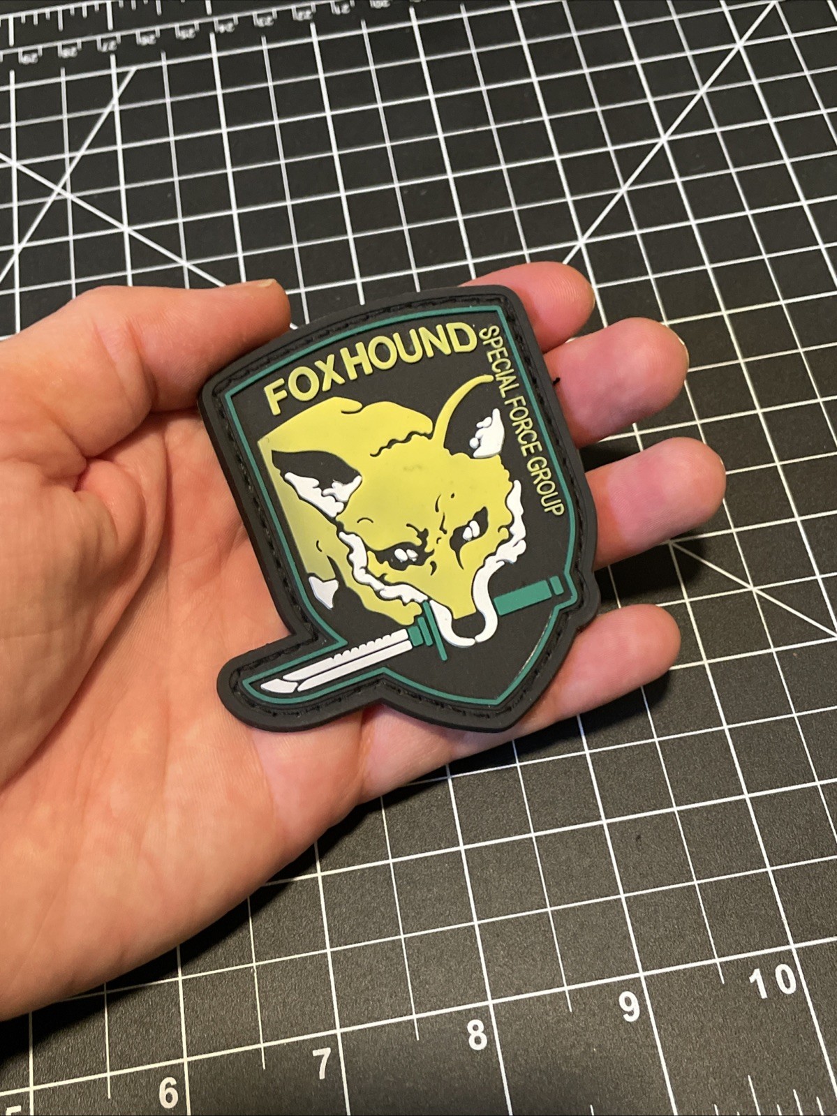 FOX HOUND Special Force Group Metal Gear Solid Tactical Patch Hook PVC 3D MGS