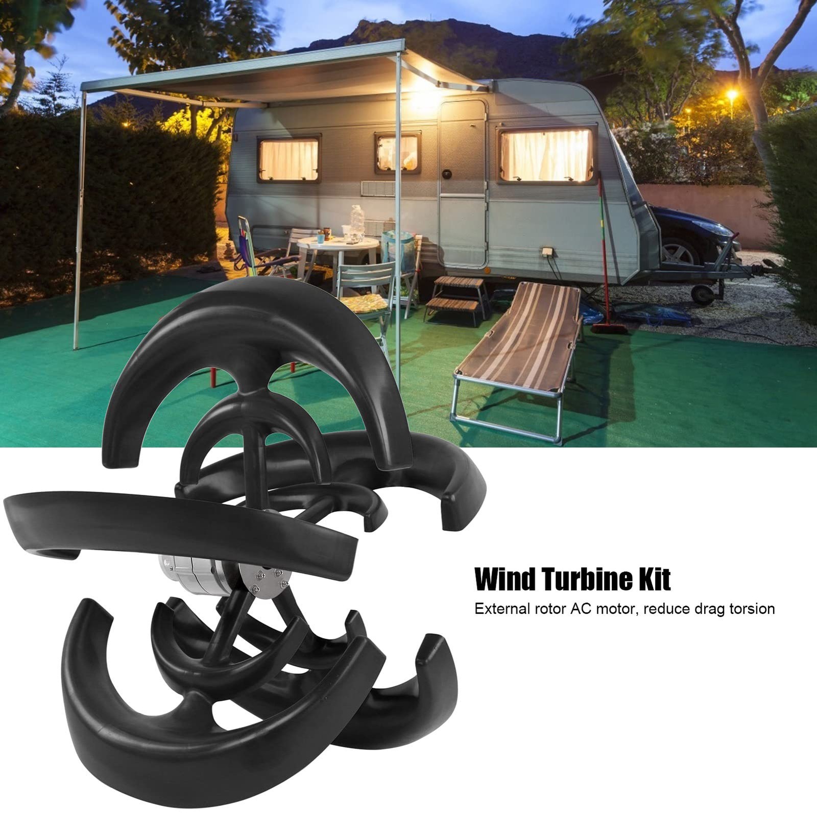 1200W Wind Turbine Generator, 12V Wind Vertical Axis Generator Kit