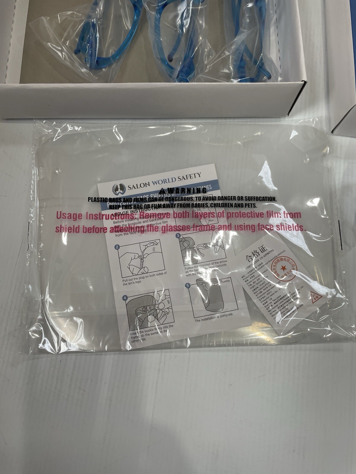Protective Face Shields 4 Pack