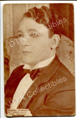 RICHARD TALMADGE-DANGER AHEAD-ARCADE CARD-1920 G