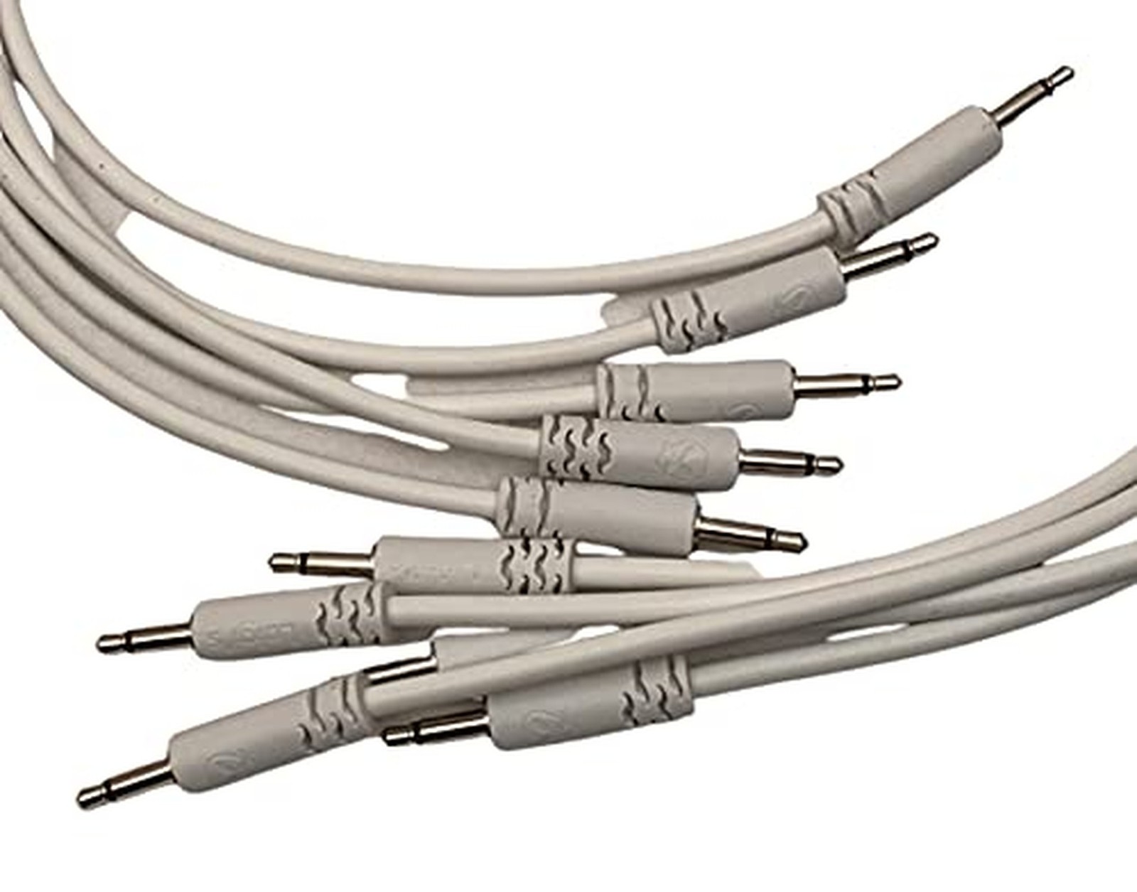 Luigi's Modular Spaghetti Eurorack Patch Cables - Package of 5 White Cables (...