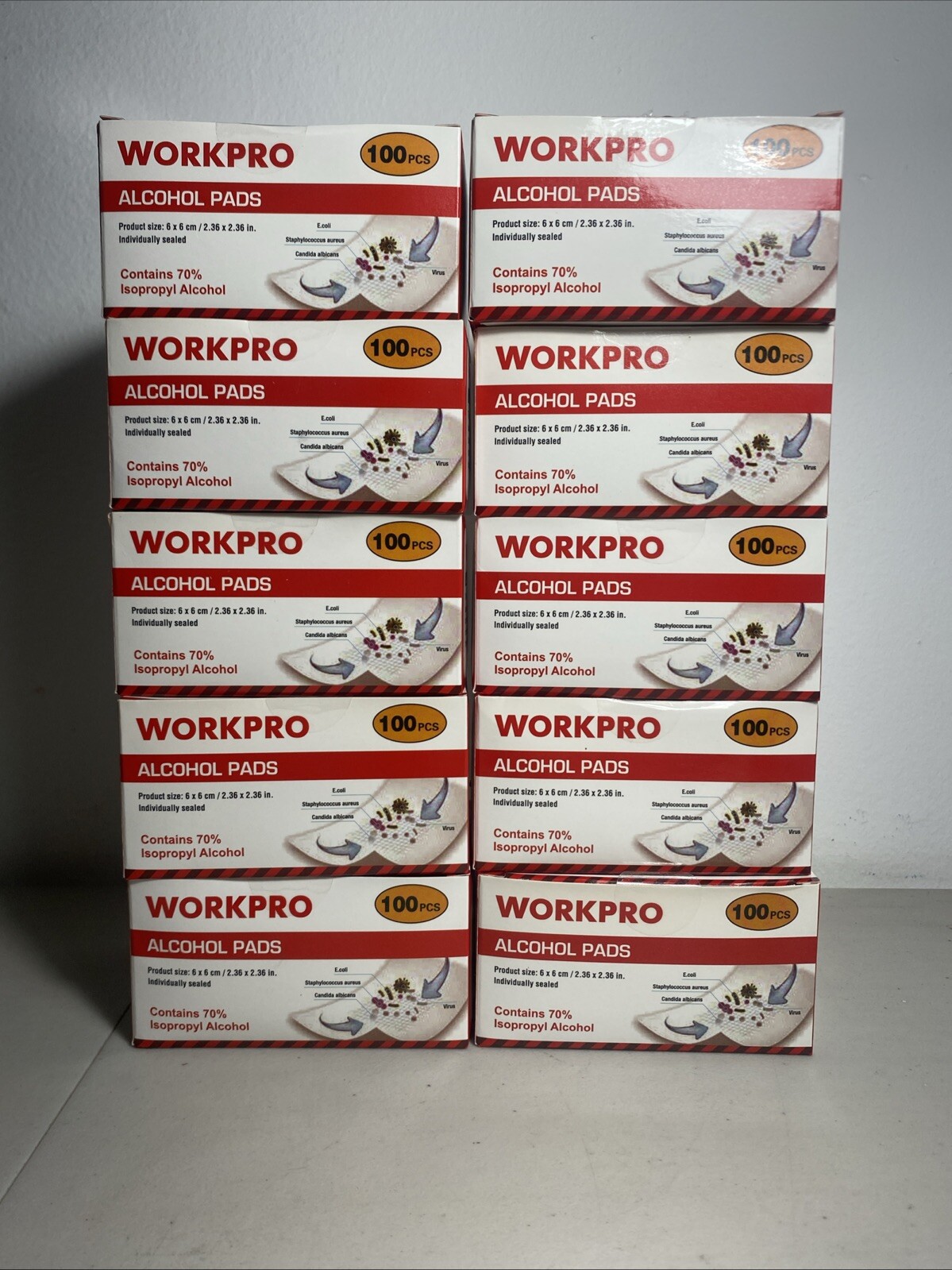 Alcohol Prep Pads Package Of 100Part 124503 Lot Of 10
