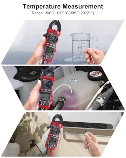 Digital Clamp Meter, Multimeter TRMS 6000 Counts Amp Volt Meter Auto-ranging