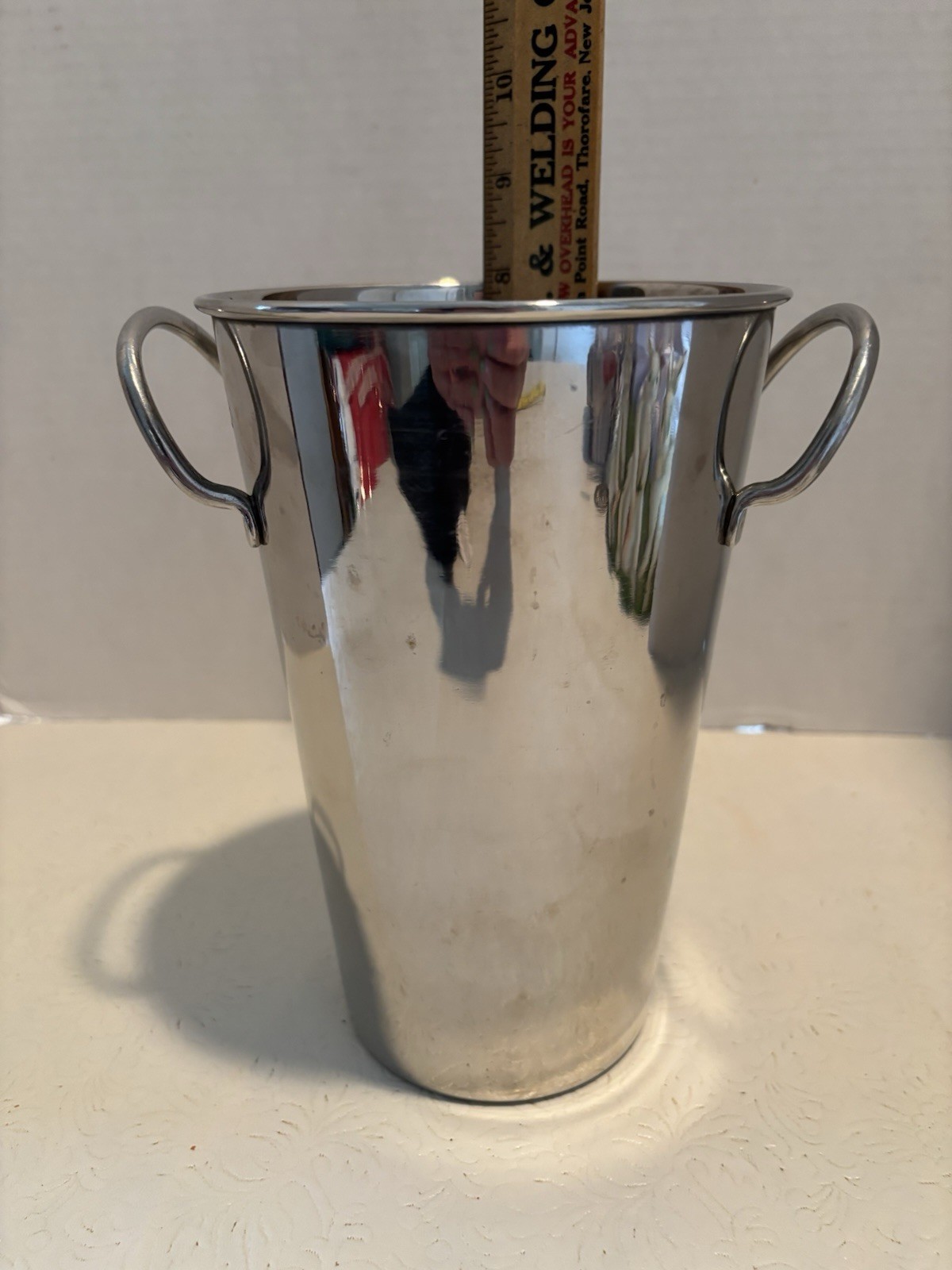 Pottery Barn Metal Flower Bucket W/handles French Market Bucket Pail Storage (M)