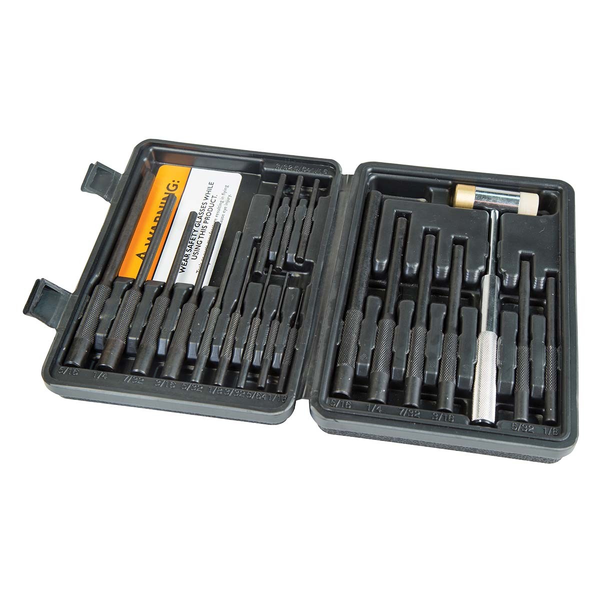 Wheeler 110128 Master Roll Pin Punch Set 19pc Gunsmithing Tool Kit