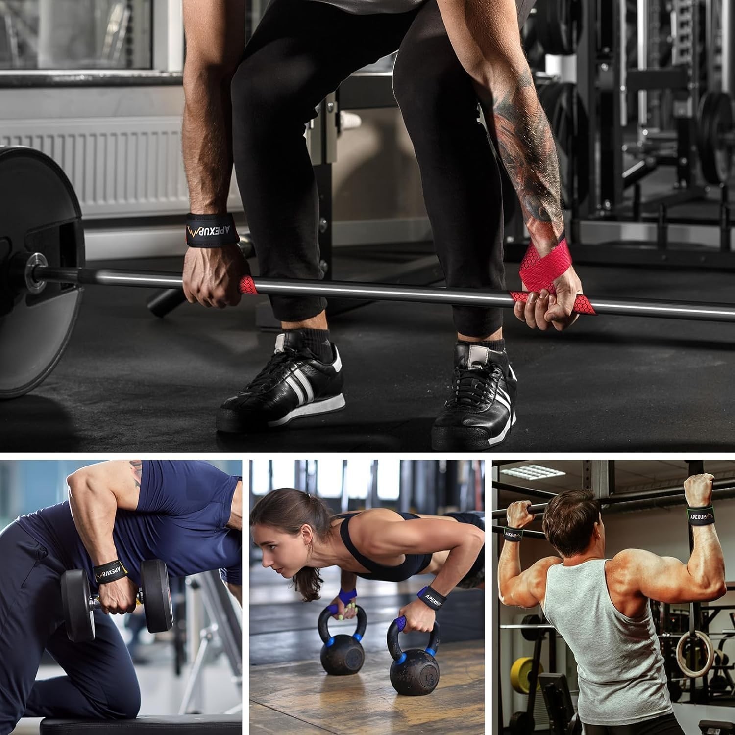Weight Lifting Straps for Weightlifting, Lifting Wrist Straps Gym, Deadlift